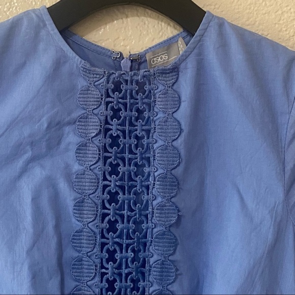 Asos Periwinkle Crochet‎ Lace Mini Dress - Picture 5 of 13